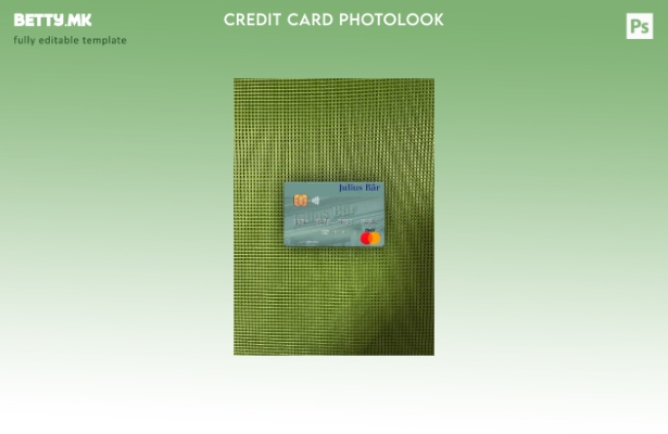 модерен стил Швајцарија Julius Baer Group AG преден шаблон за мастеркарти со фот